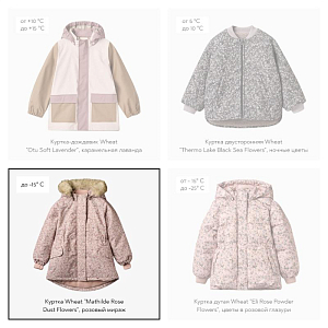 Куртка Wheat "Mathilde Rose Dust Flowers", розовый мираж